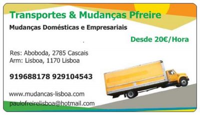 Aluguer Carrinhas Mudanas 929104543 desde 15/hora
