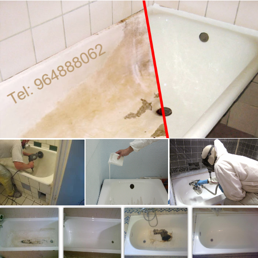 Recuperao de banheiras: restauro, esmaltagem, vitrificao.