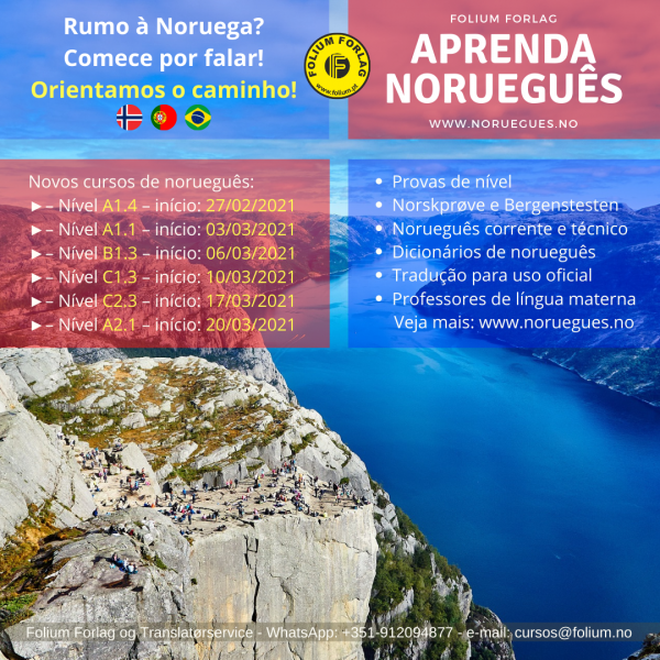 Cursos de noruegus online e presencial
