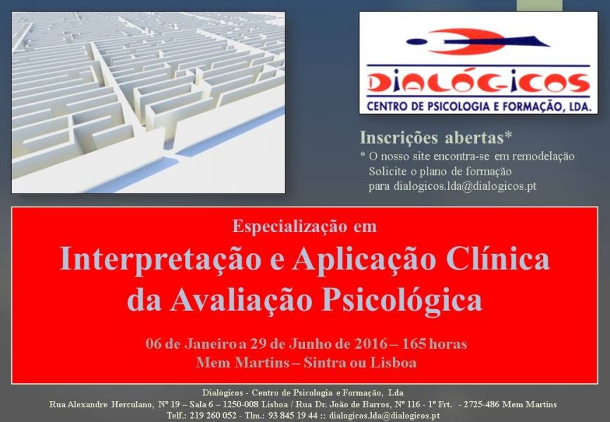 Especializao em Interpretao e Aplicao Clnica da Avaliao Psicolgica