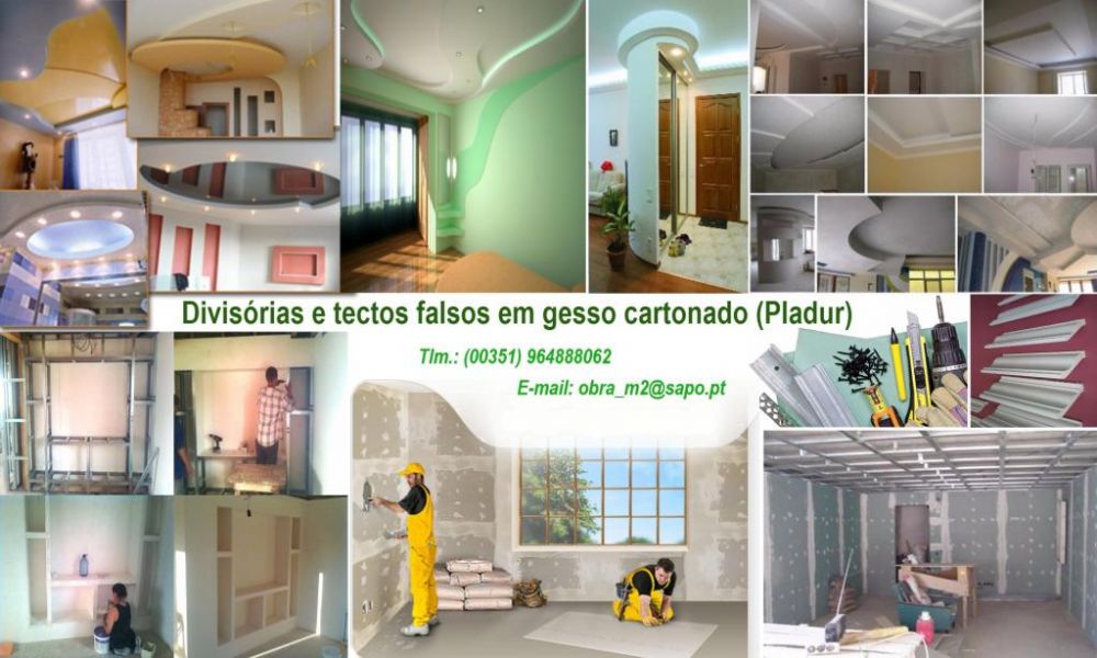 .Divisrias e tectos falsos em gesso cartonado  - pladur