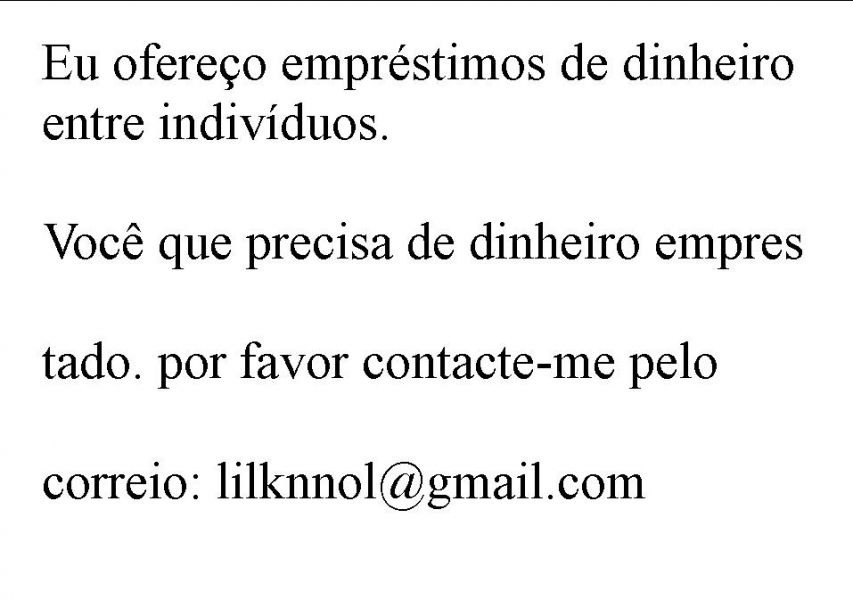  Oferta de emprstimo de dinheiro entre indivduo.