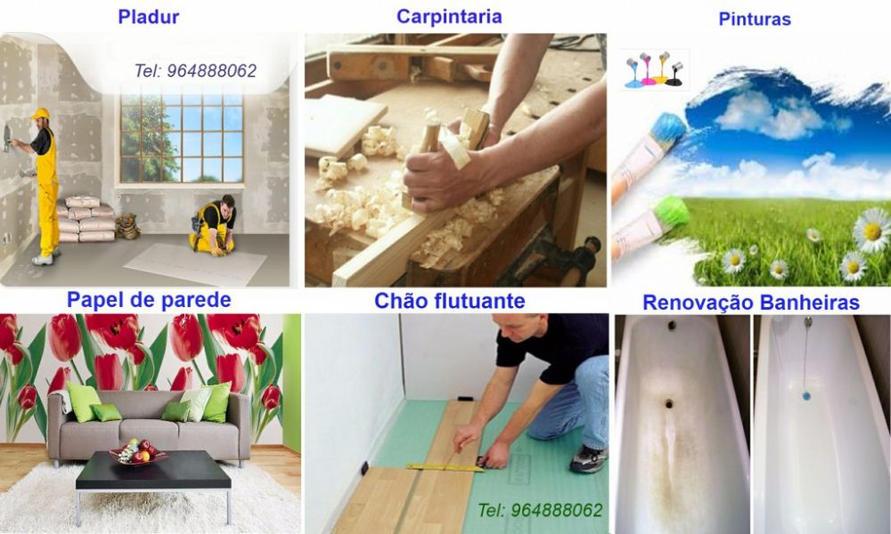 Pintura, Ladrilhador, Pladur, Cho flutuante, Pedreiro, Remodelao, Telhado, .