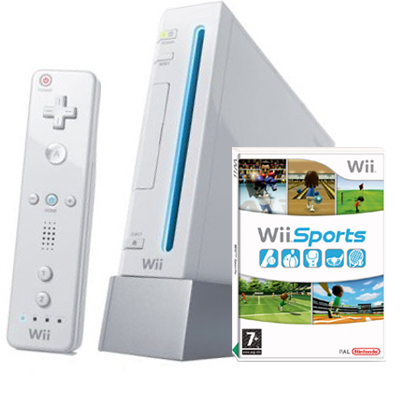 Wii branca + jogo wii sports + caixa original 100