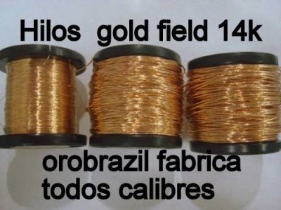 Hilo de Gold field 14k - hilo plata para Bisuterias