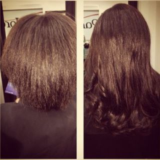 Aolicao de extenses de cabelo vrios